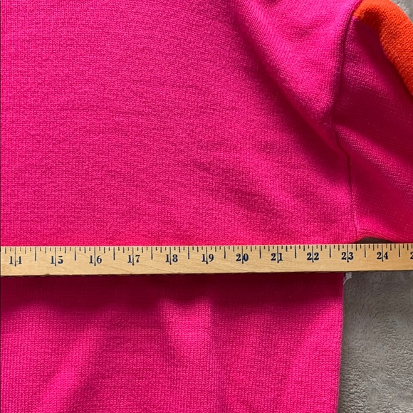 SIX/FIFTY 650 SIX FIFTY | LARGE WOMEN'S 2 TONE SWEATER | PINK ORANGE - Picture 4 of 10